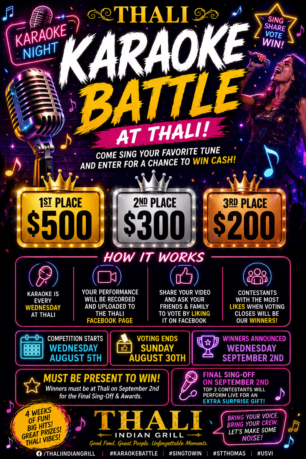 Thali Karaoke Battle at Thali Indian Grill