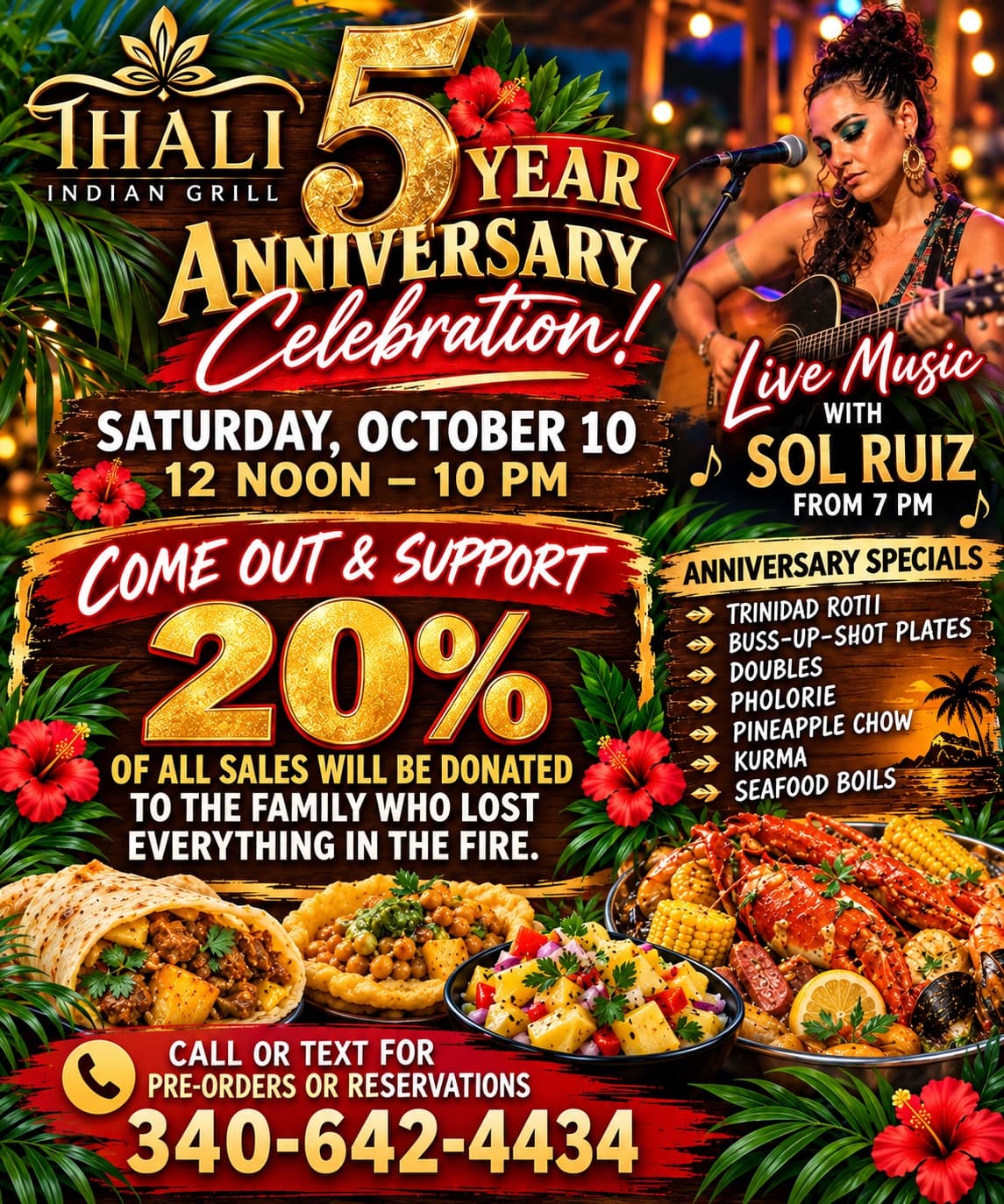 thali 5 year anniversary at Thali Indian Grill