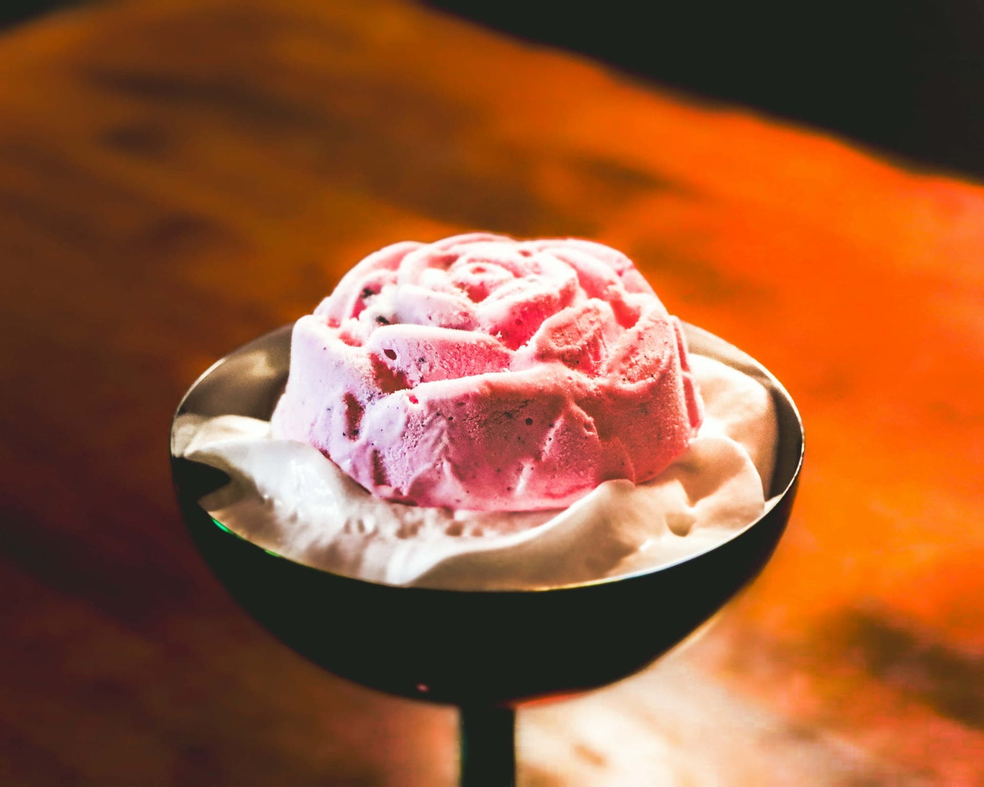 Rose ice cream